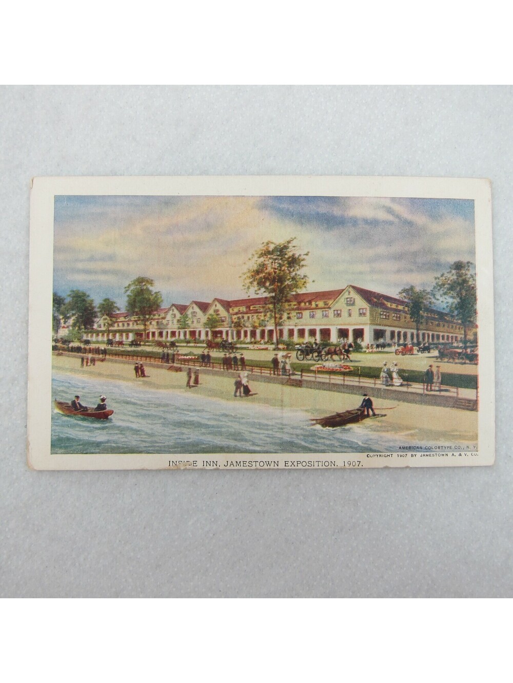 1907 Jamestown Exposition Worlds Fair Souvenir Postcard Inside Inn UNPOSTED RARE